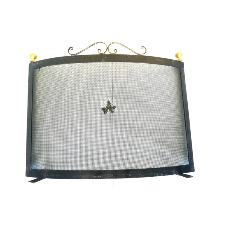 Parascintille Per Camino In Ferro Battuto - Schermo 60x40cm, Design Rustico Made In Italy - Foto 11