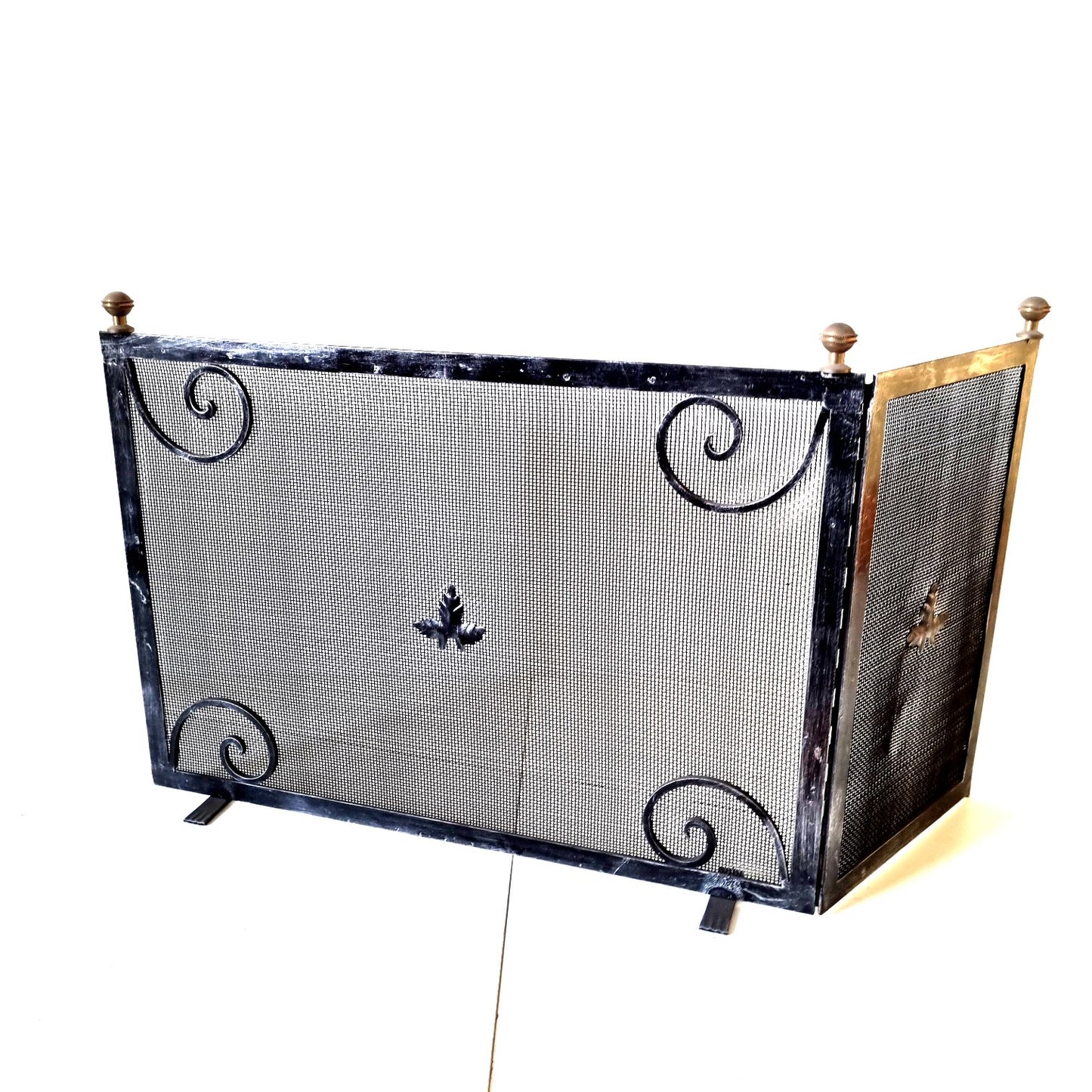 6351 Parascintille per camino in ferro battuto - Schermo camino