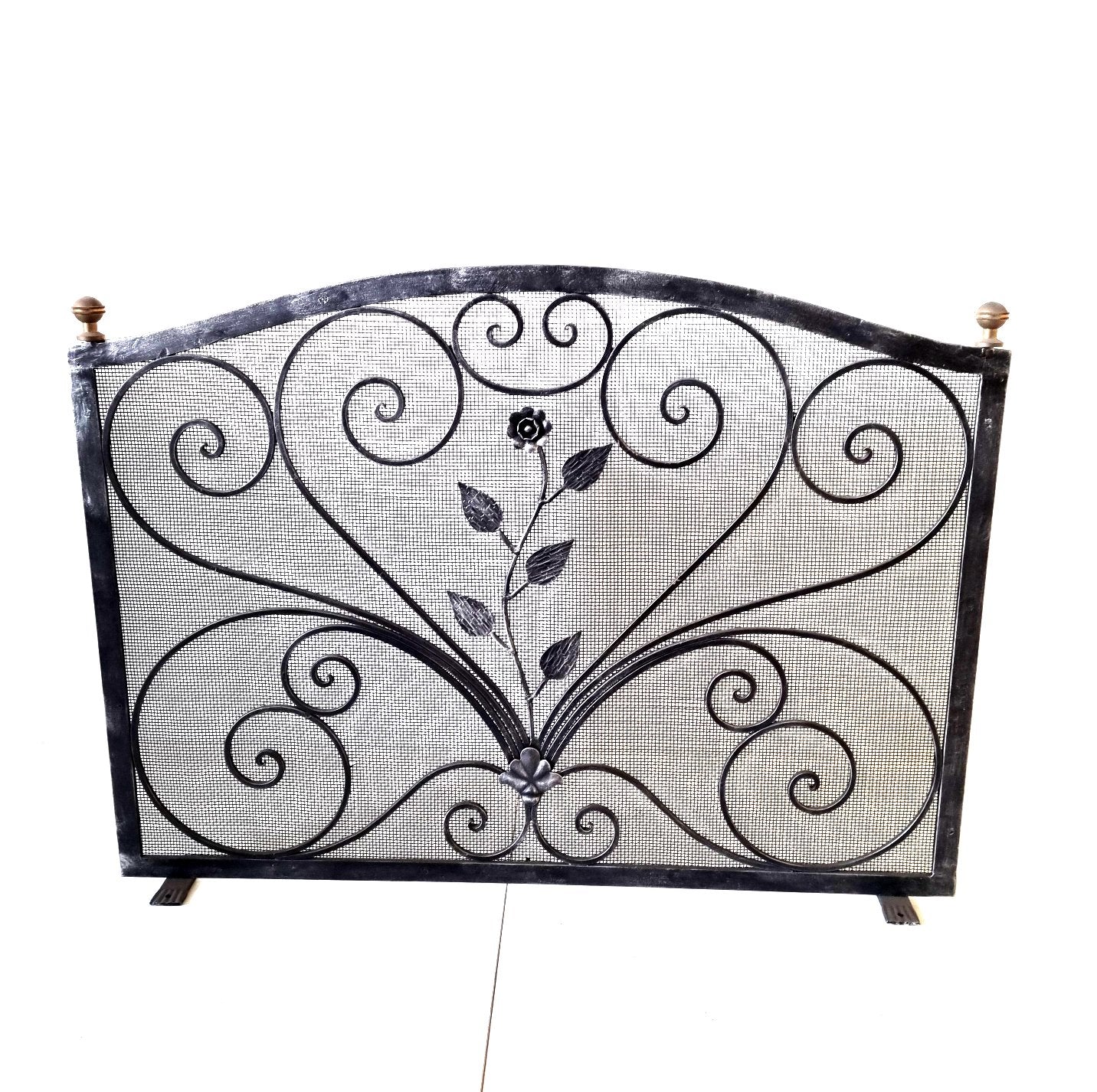 6365 Parascintille per camino in ferro battuto - Schermo camino