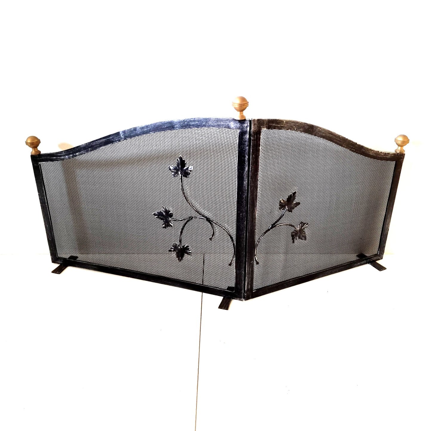 6372 Parascintille per camino in ferro battuto - Schermo camino