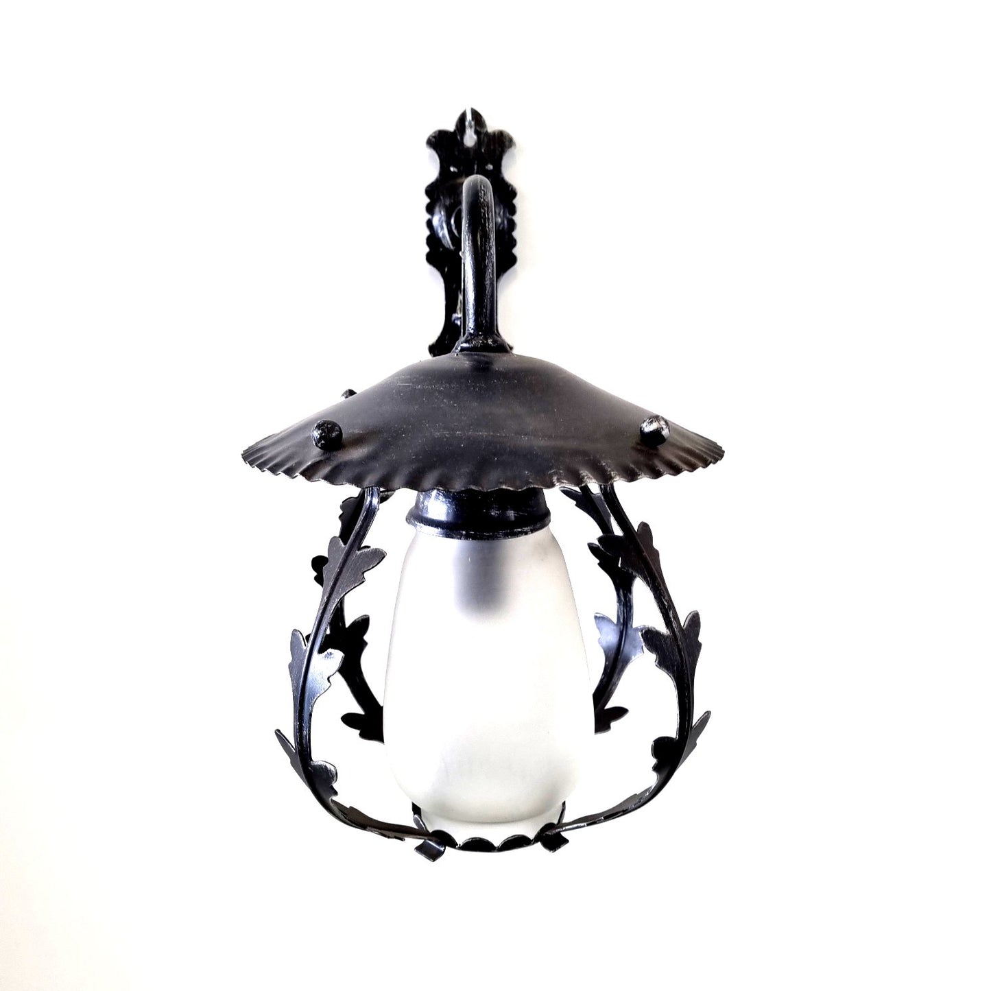 8524 Lanterna da parete in ferro battuto - Lanterna con braccio