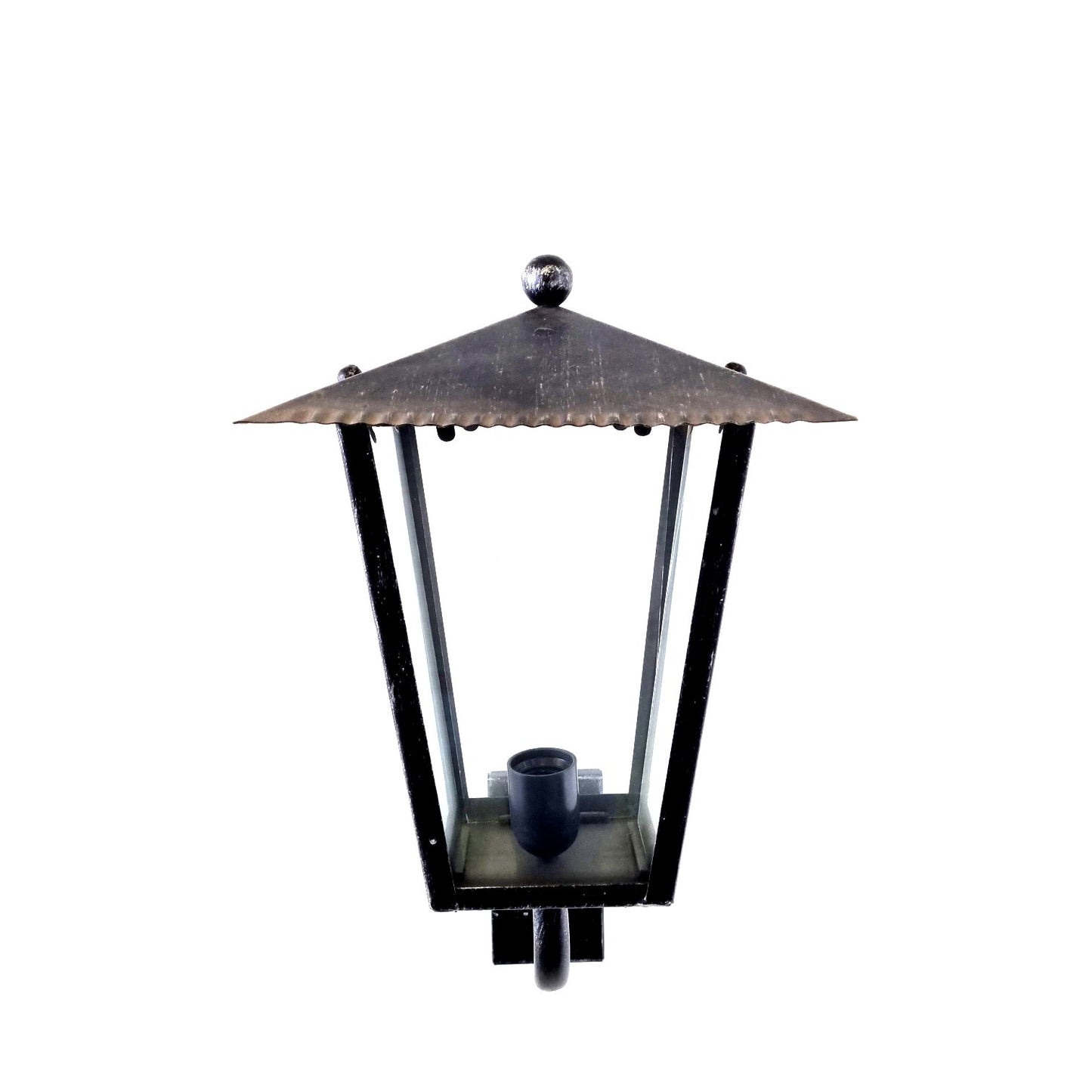 8540 Lanterna da parete in ferro battuto - Lanterna con braccio