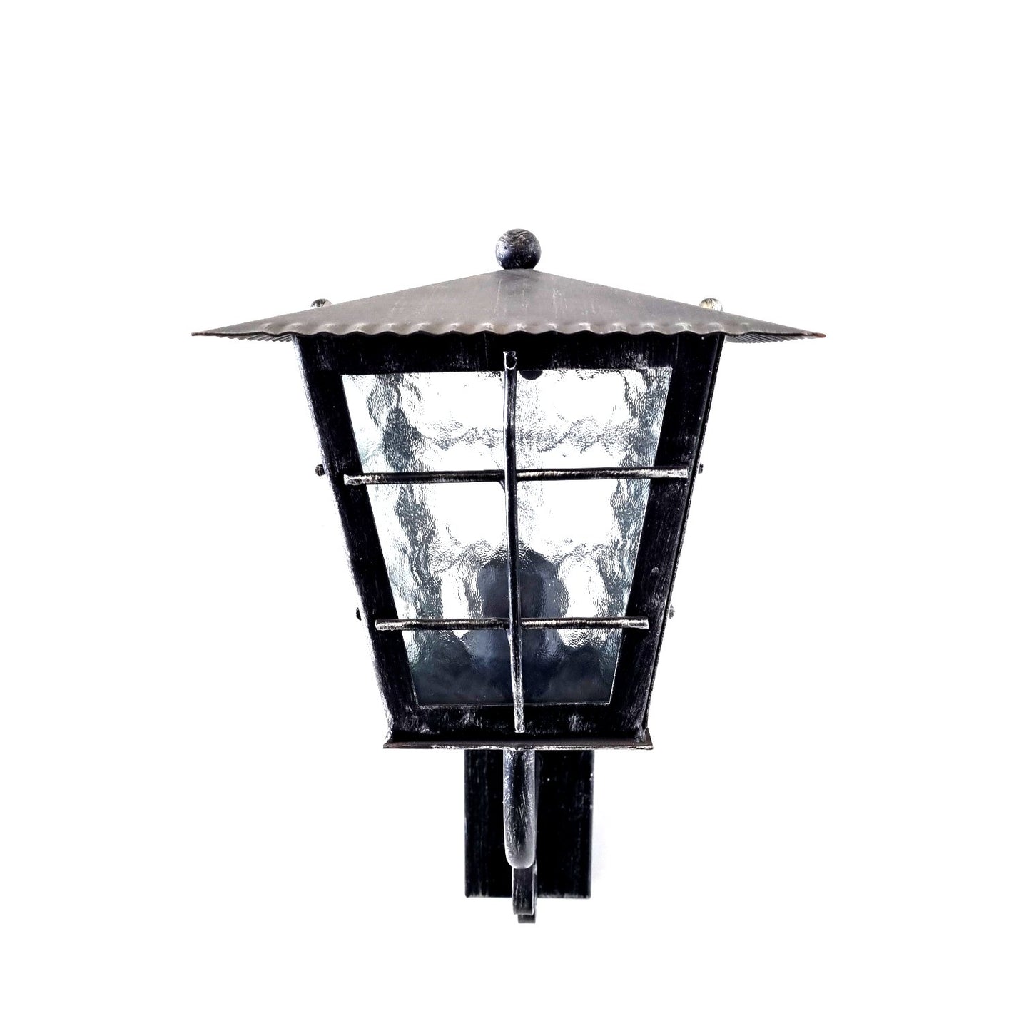 8547 Lanterna da parete in ferro battuto - Lanterna con braccio