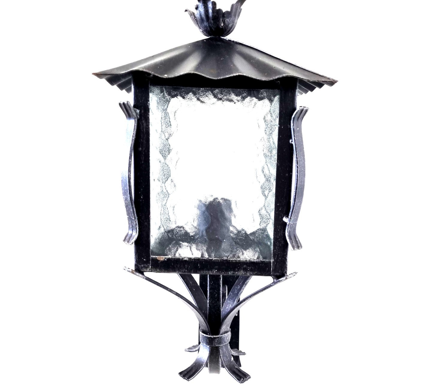 8608 Lanterna da parete in ferro battuto - Lanterna con braccio