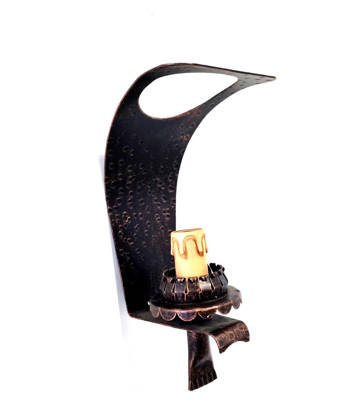 8023 Applique in ferro battuto a 1 luce