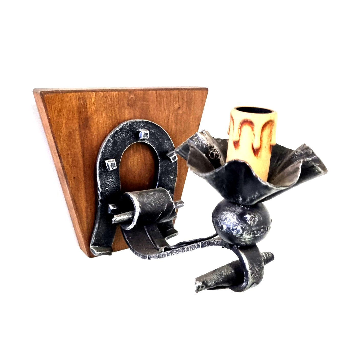 8034 Applique in ferro battuto a 1 luce