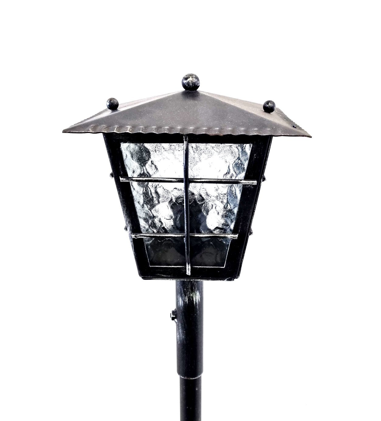 8553 Lanterna a palo in ferro battuto - Lanterna da terra