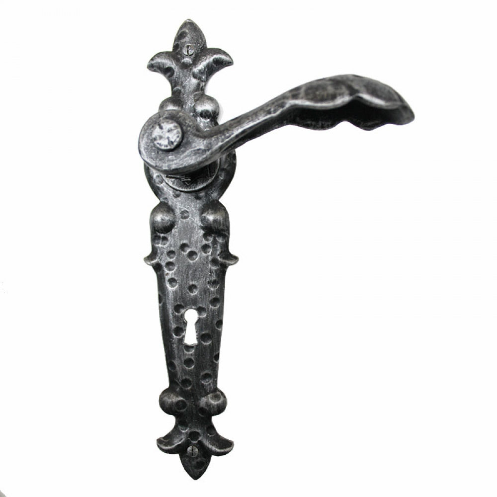 2012 Maniglia in Ferro Battuto per Porte su Placca.