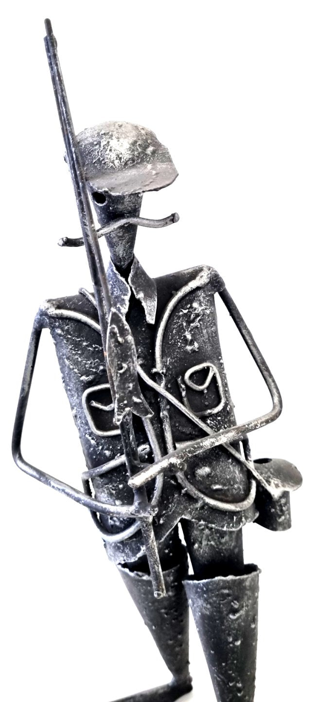 6229 Statuetta Pescatore in Ferro Battuto