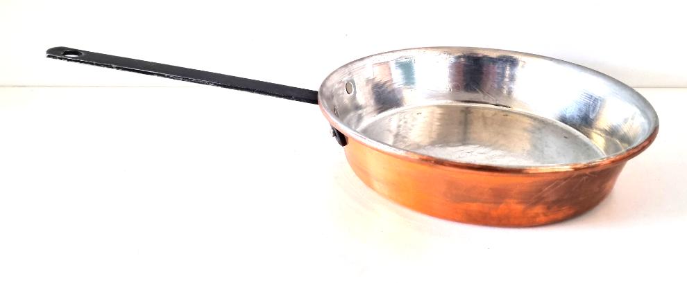 6284 Tegame in Rame con manico a in ferro battuto
