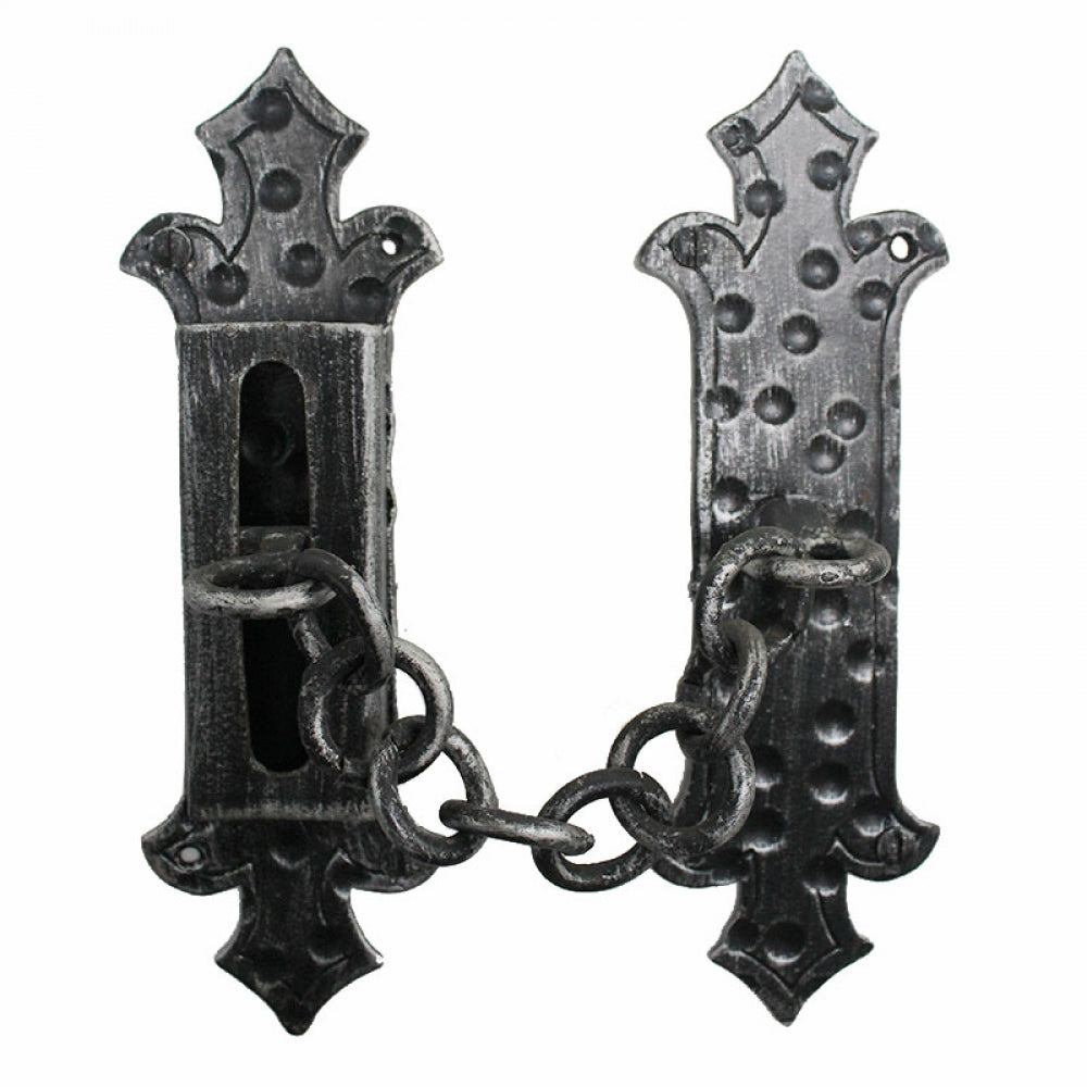 2156. Catena di Sicurezza Artigianale in Ferro Battuto per Porte.