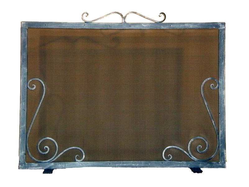 6341 Parascintille per camino in ferro battuto - Schermo camino