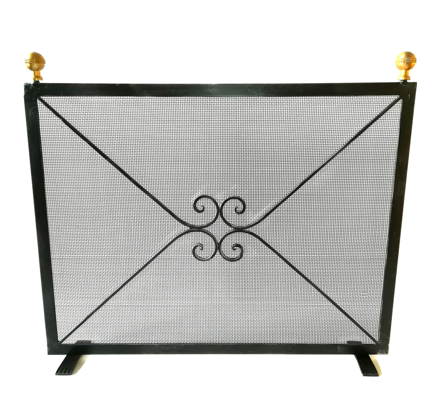 6353 Parascintille per camino in ferro battuto - Schermo camino