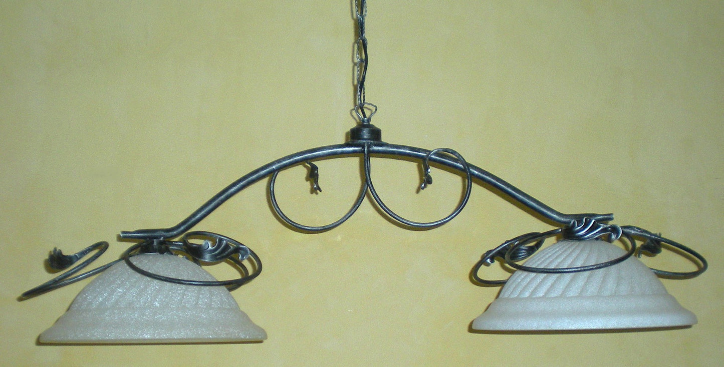 8202 Lampadario in ferro battuto a 2 luci