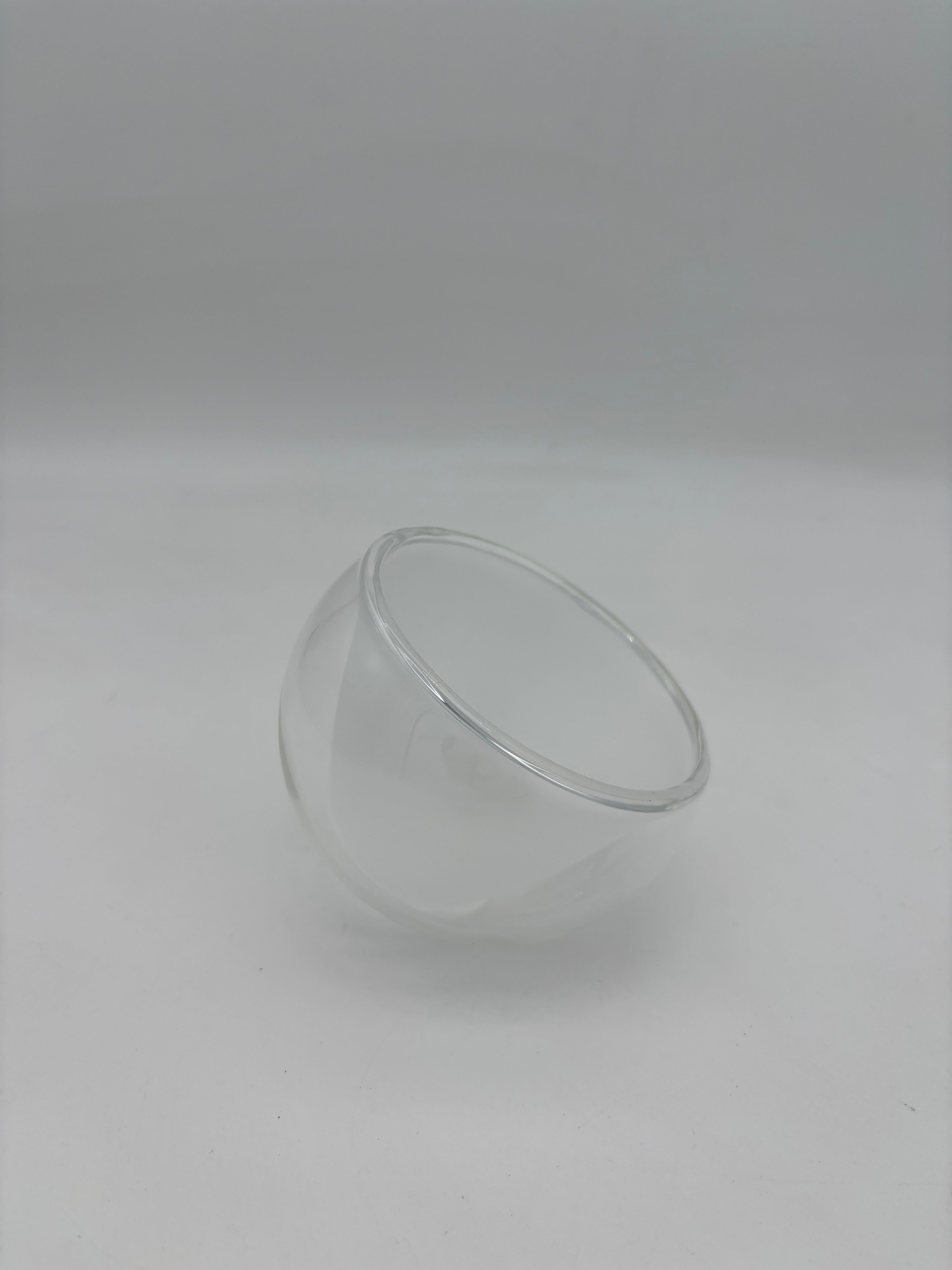 Vetro doppio tondo satinato e trasparente