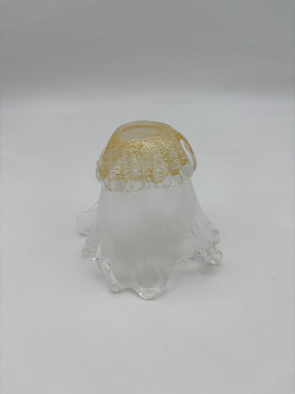 Vetro fiore ambrato e satinato