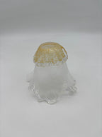 Vetro fiore ambrato e satinato