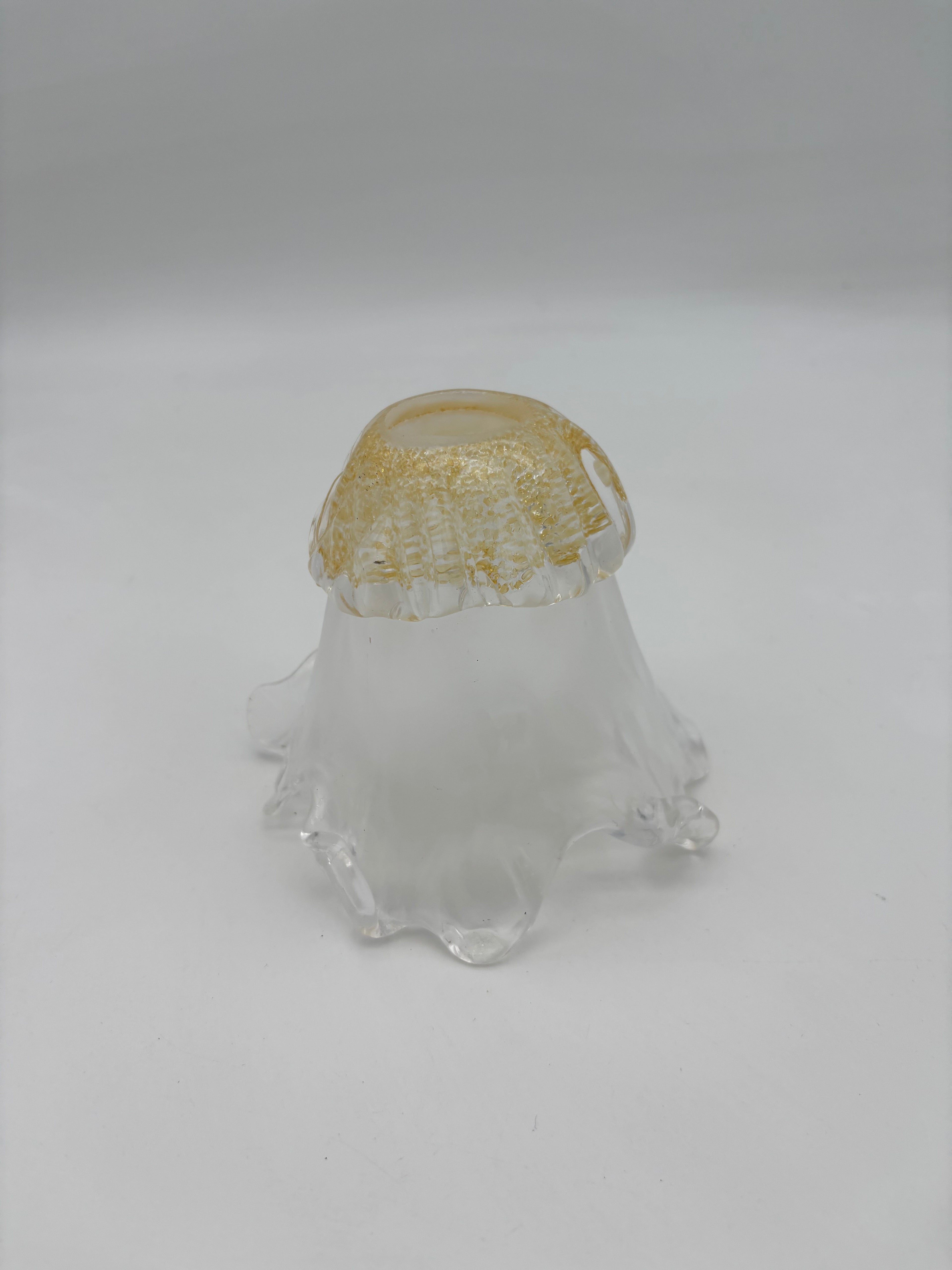 Vetro fiore ambrato e satinato