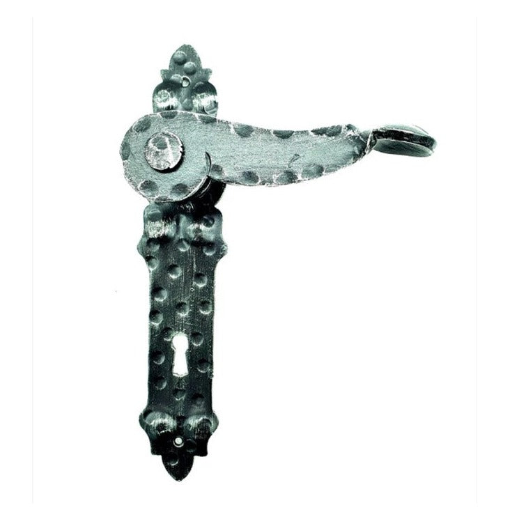 2007 Maniglia in Ferro Battuto per Porte su Placca.