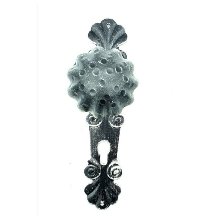 2032 Paio Pomolo in Ferro Battuto per Porte su Placca.