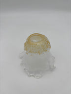 Vetro fiore ambrato e satinato