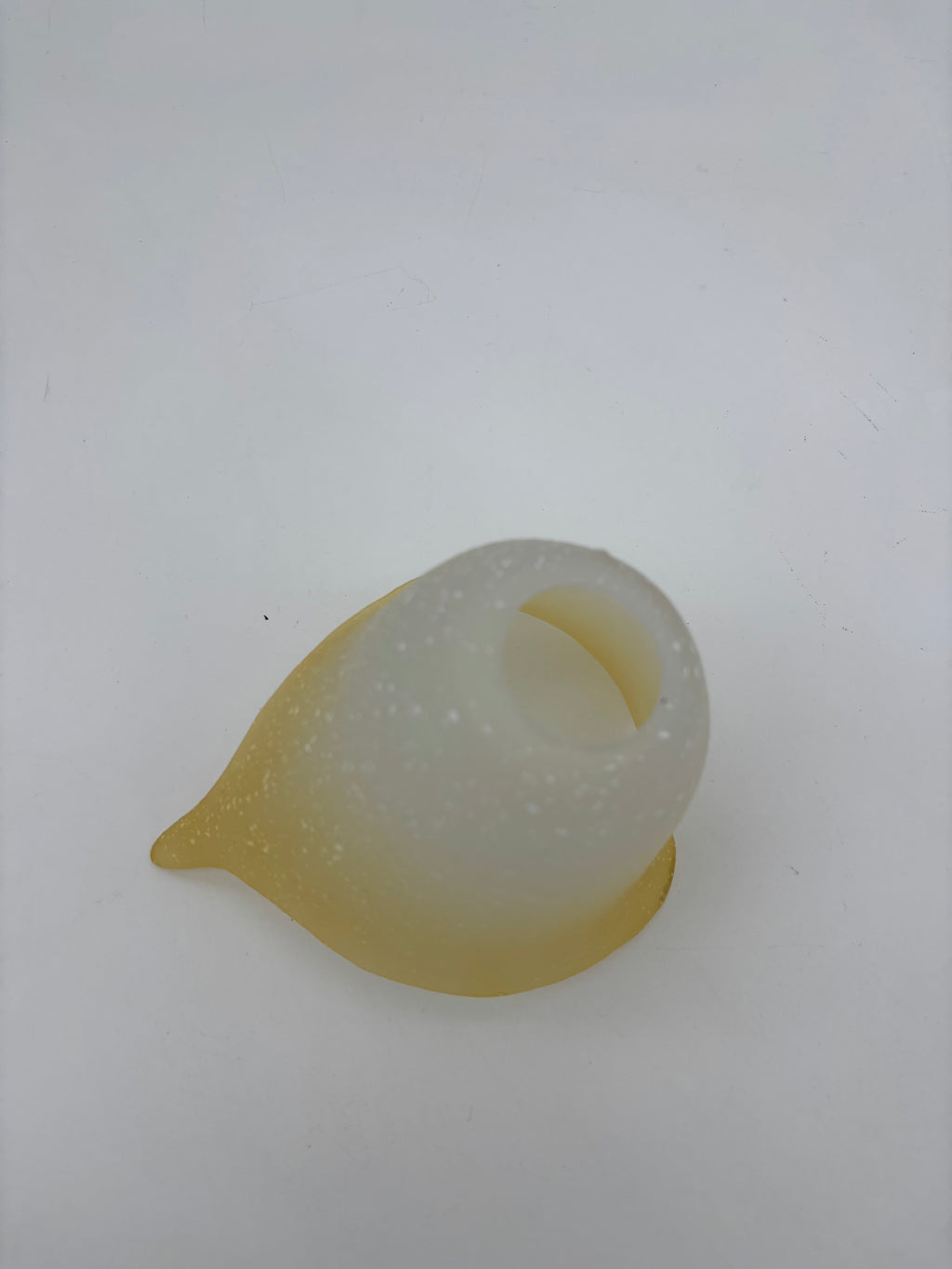 Vetro calla bianco sfumato oro