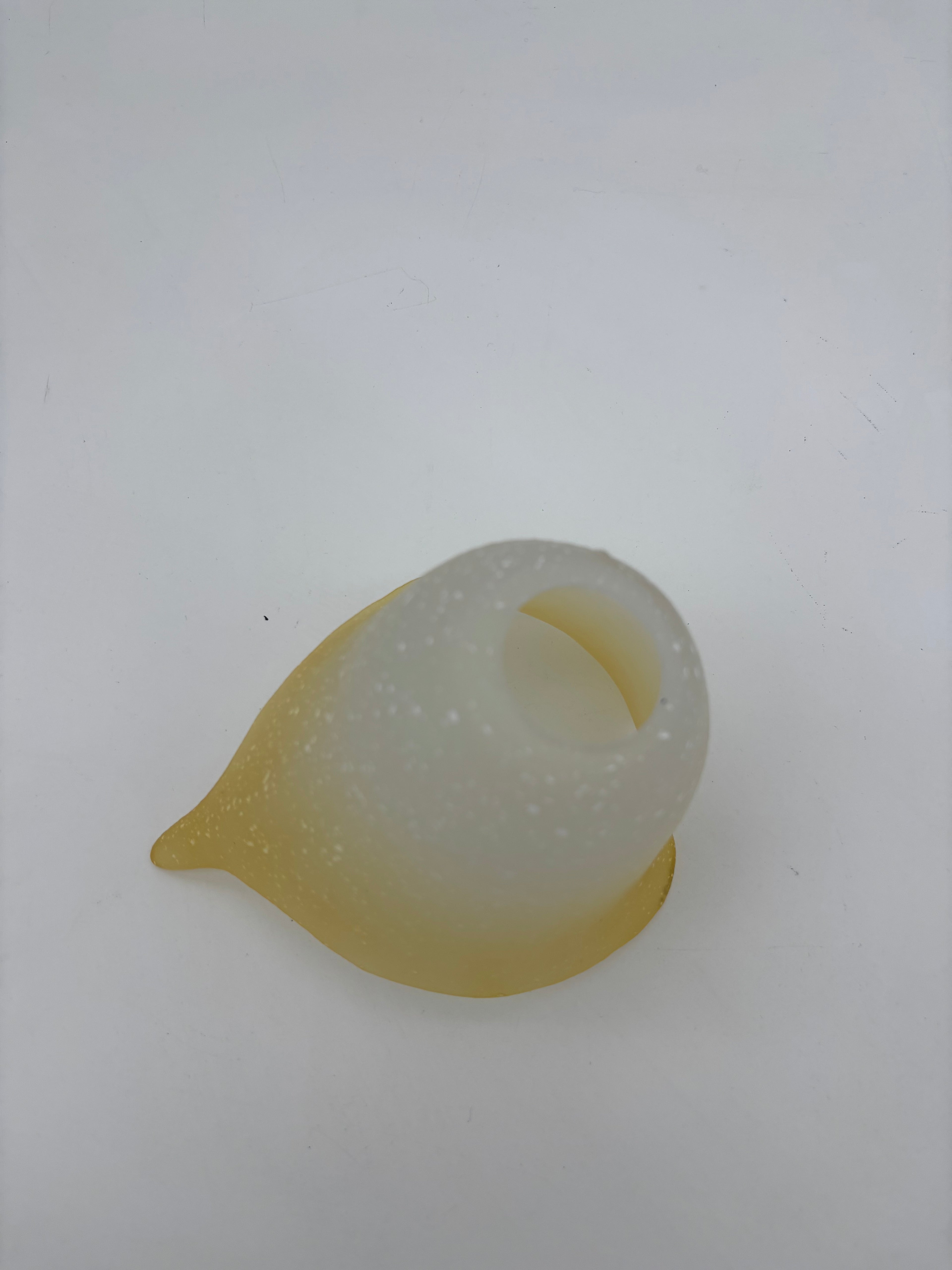 Vetro calla bianco sfumato oro