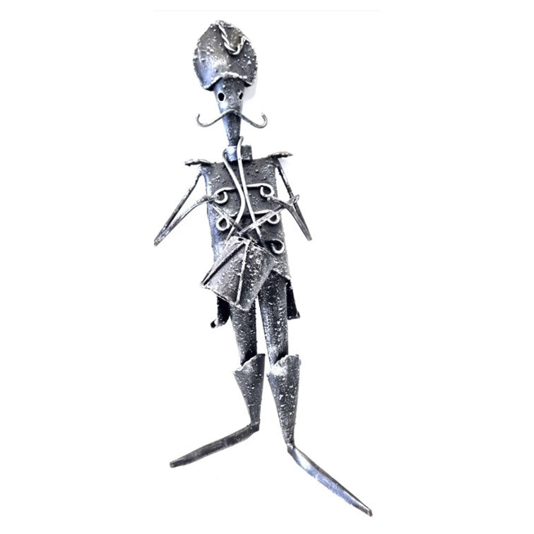 6230/2 Statuetta Tamburello in Ferro Battuto