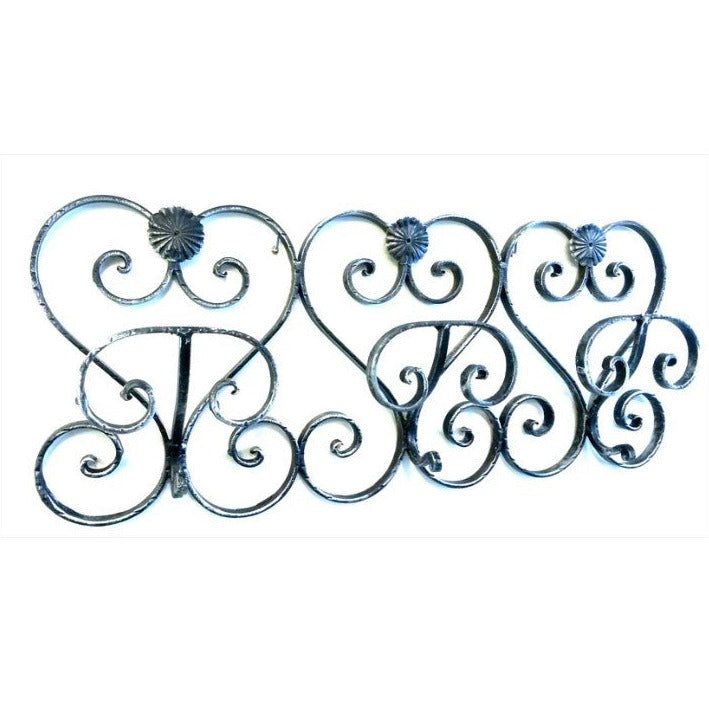 6668 Appendiabiti 3 posti in ferro battuto