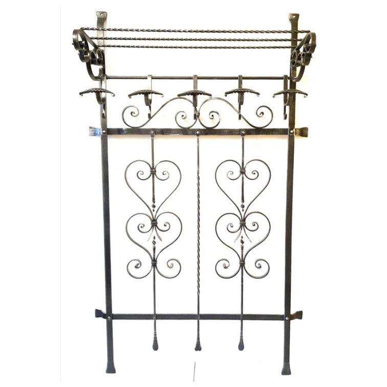 6807 Appendiabiti 5 posti in ferro battuto