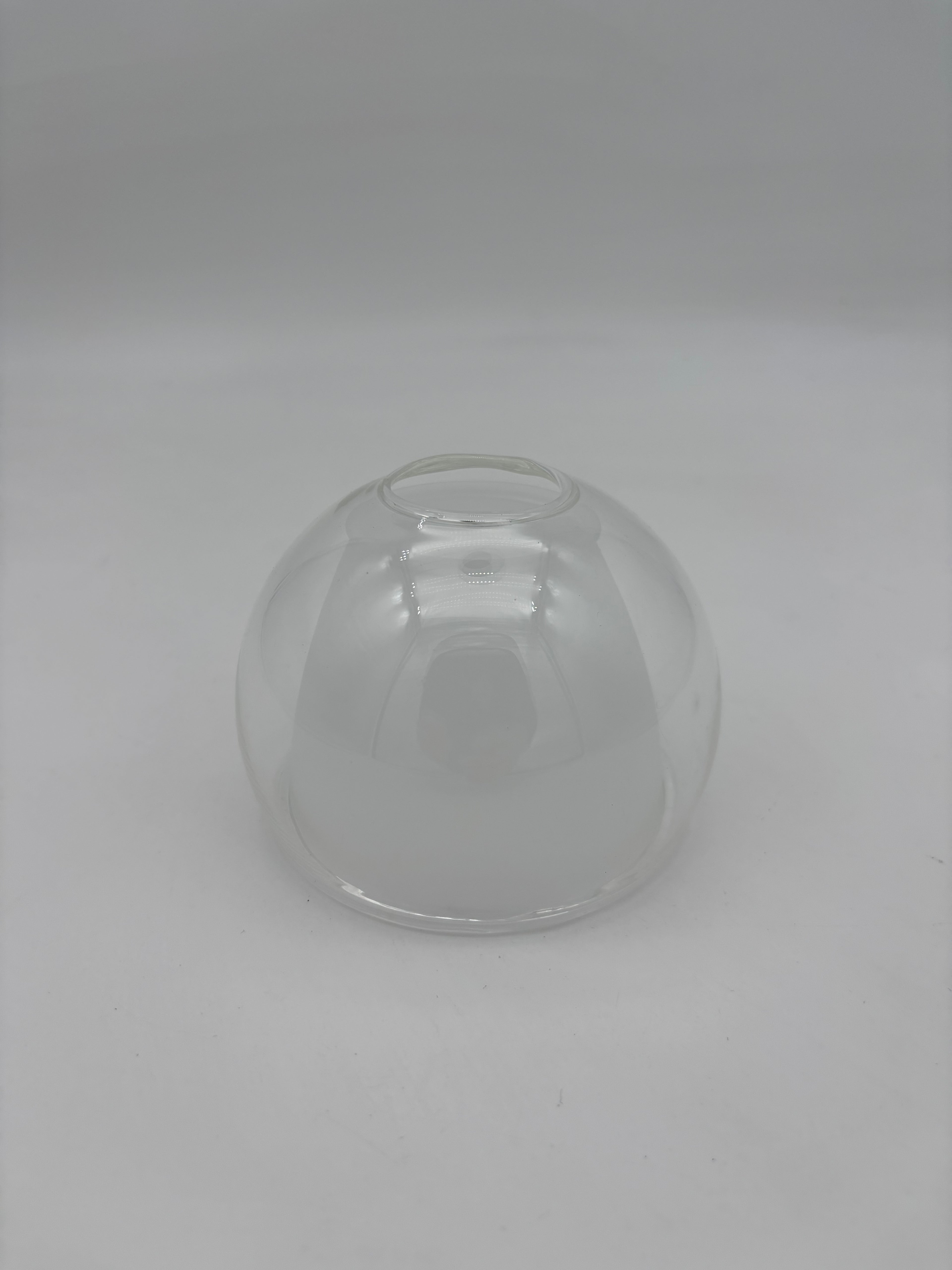 Vetro doppio tondo satinato e trasparente