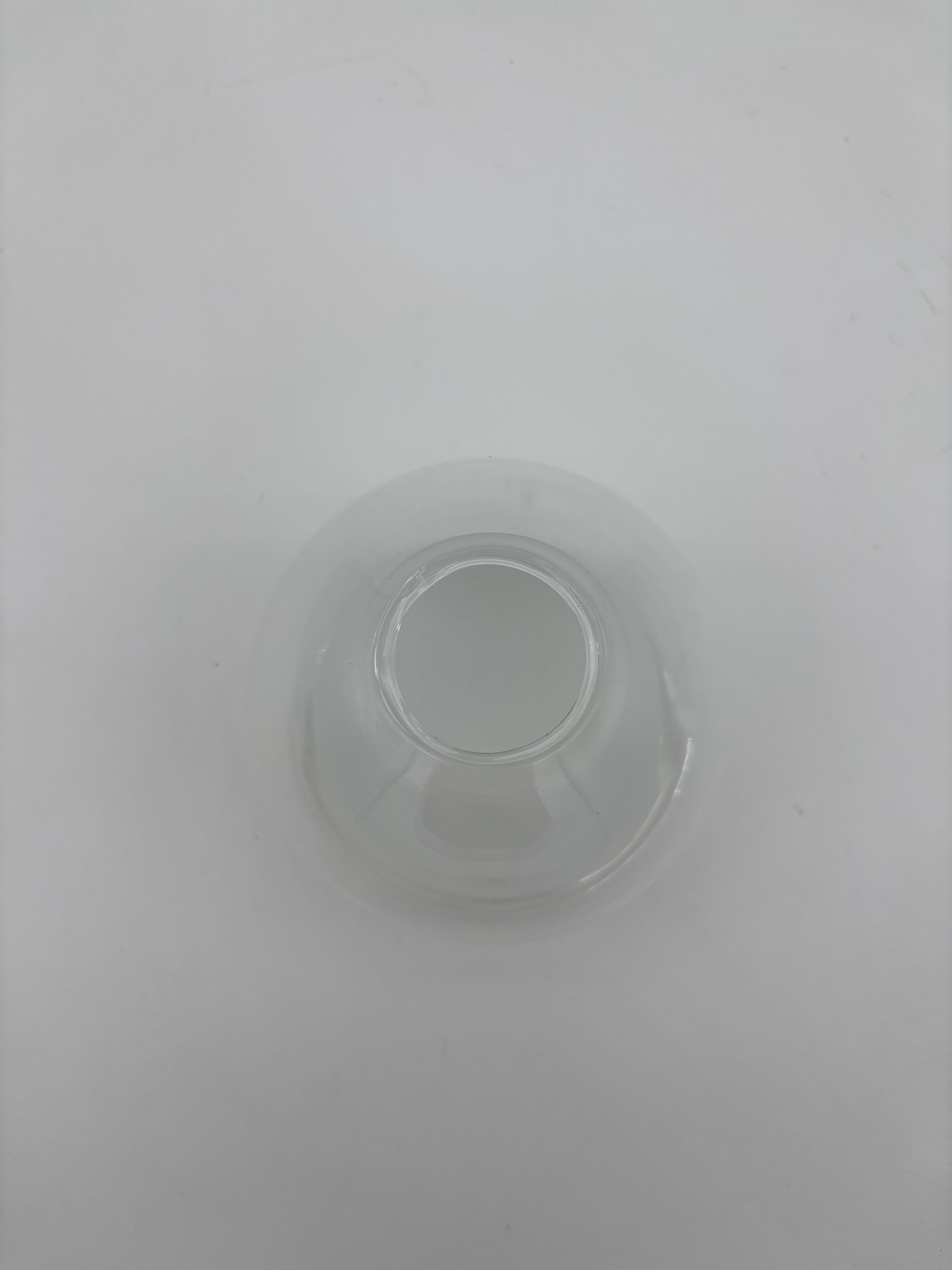 Vetro doppio tondo satinato e trasparente