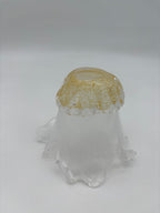 Vetro fiore ambrato e satinato