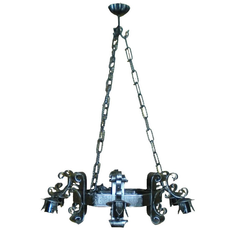 8007 Lampadario in ferro battuto a 6 luci