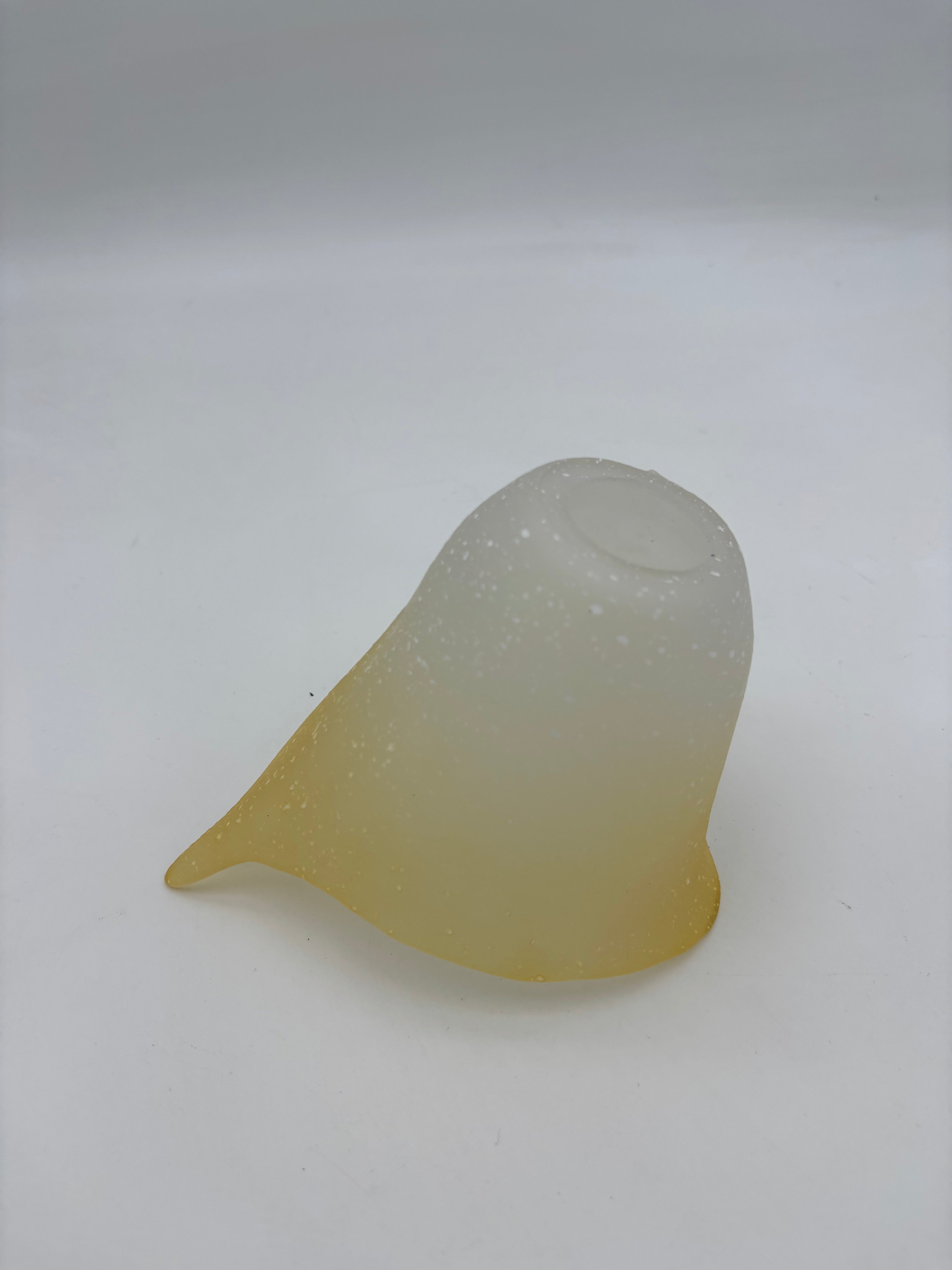 Vetro calla bianco sfumato oro