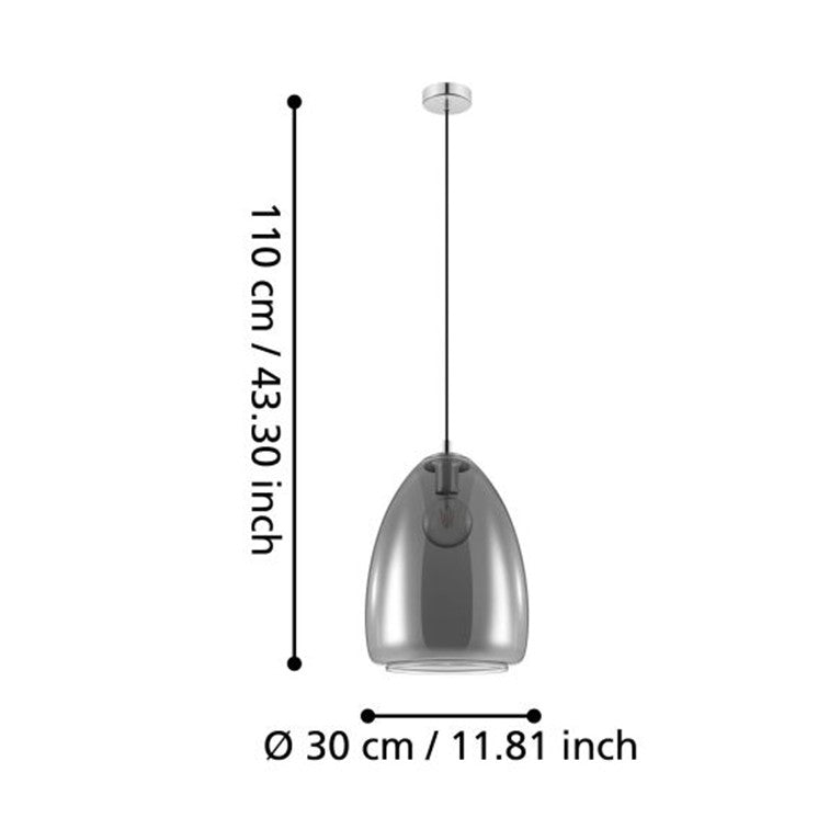 EGLO ALOBRASE 98614 - Lampada a sospensione Fume