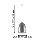 EGLO ALOBRASE 98614 - Lampada a sospensione Fume