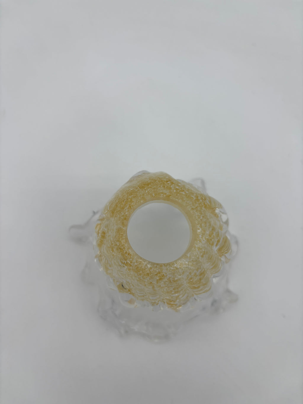 Vetro fiore ambrato e satinato