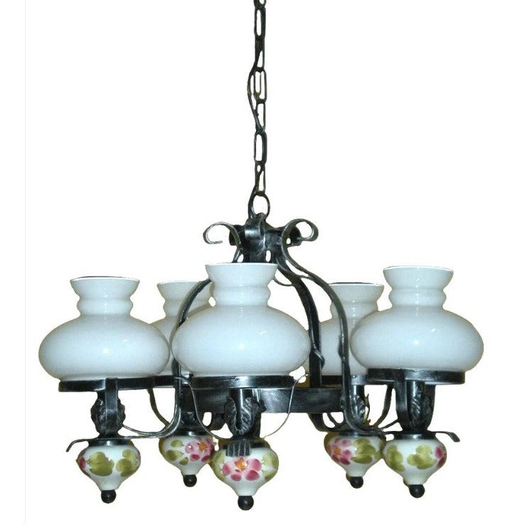 8012 Lampadario in ferro battuto a 5 luci