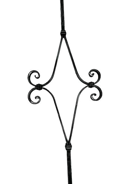 4355 Componibile in ferro battuto - Paletto per scale e recinzioni