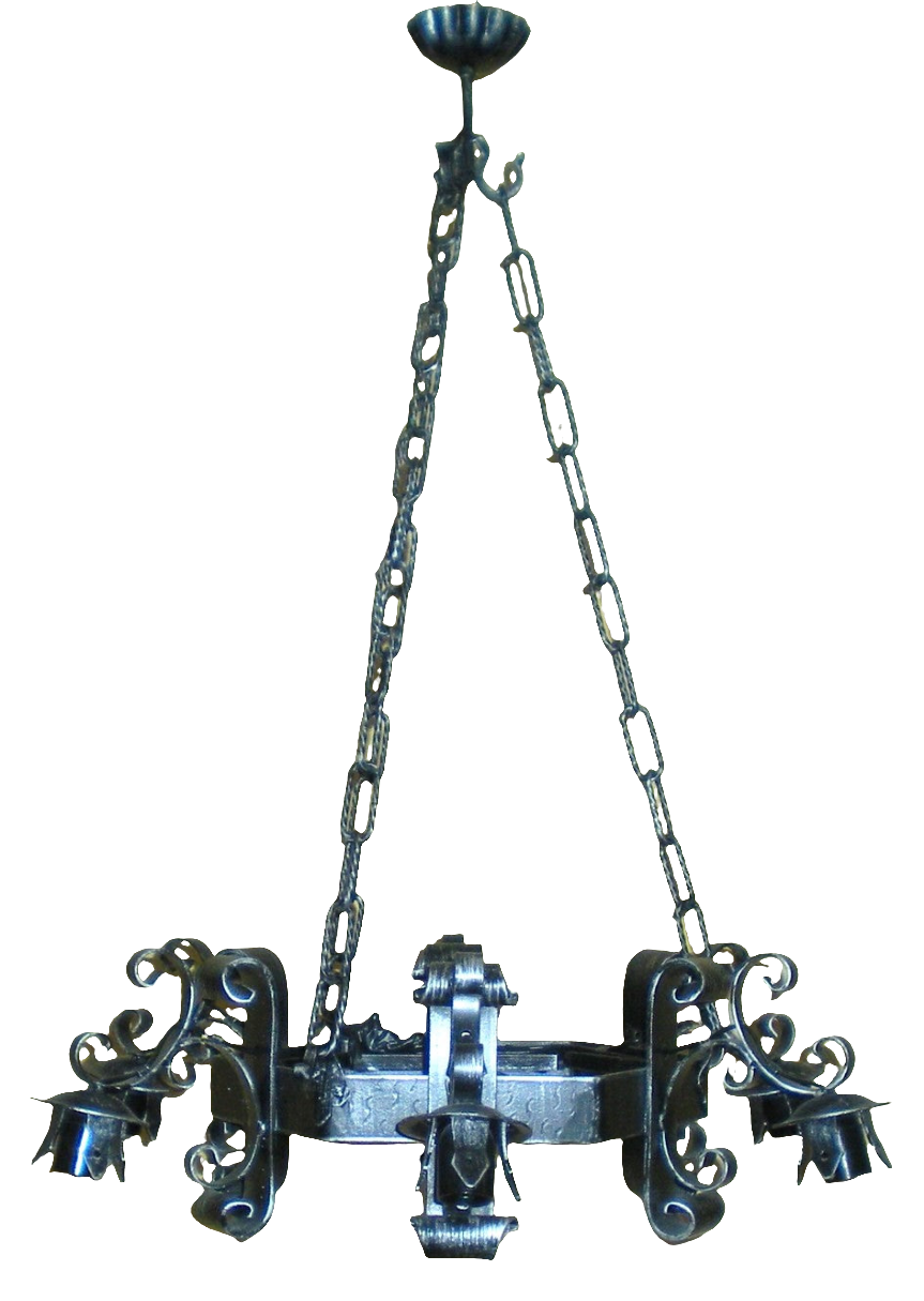 8007 Lampadario in ferro battuto a 6 luci