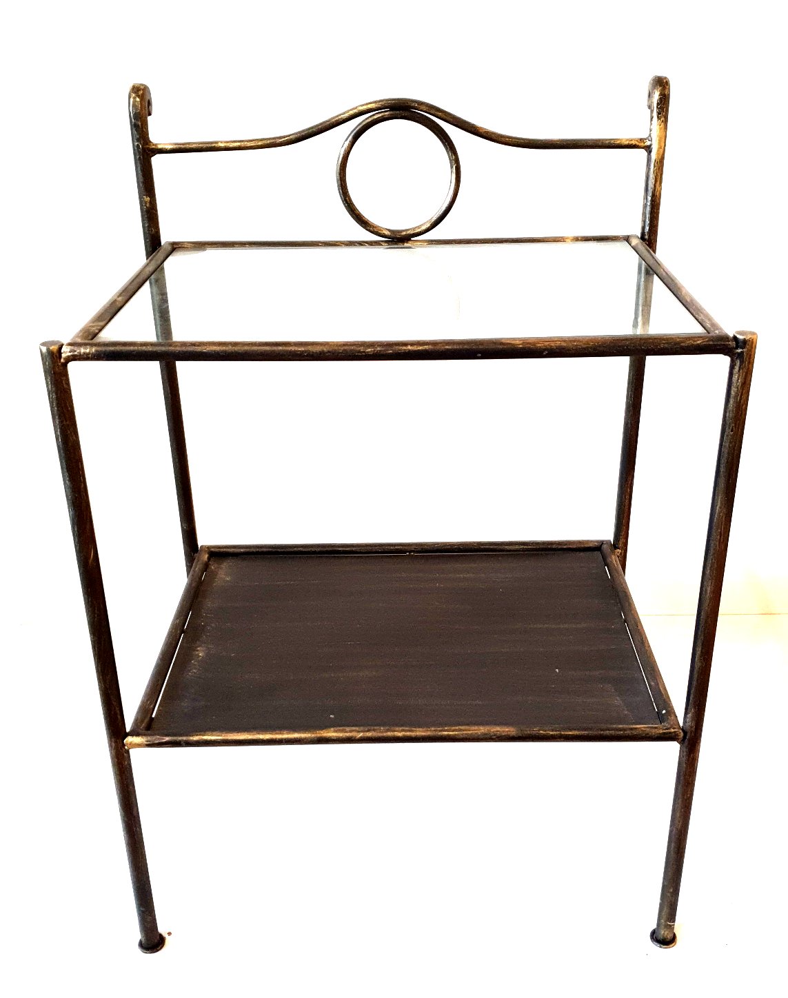 7049 Comodino in ferro battuto - Comodino camera da letto