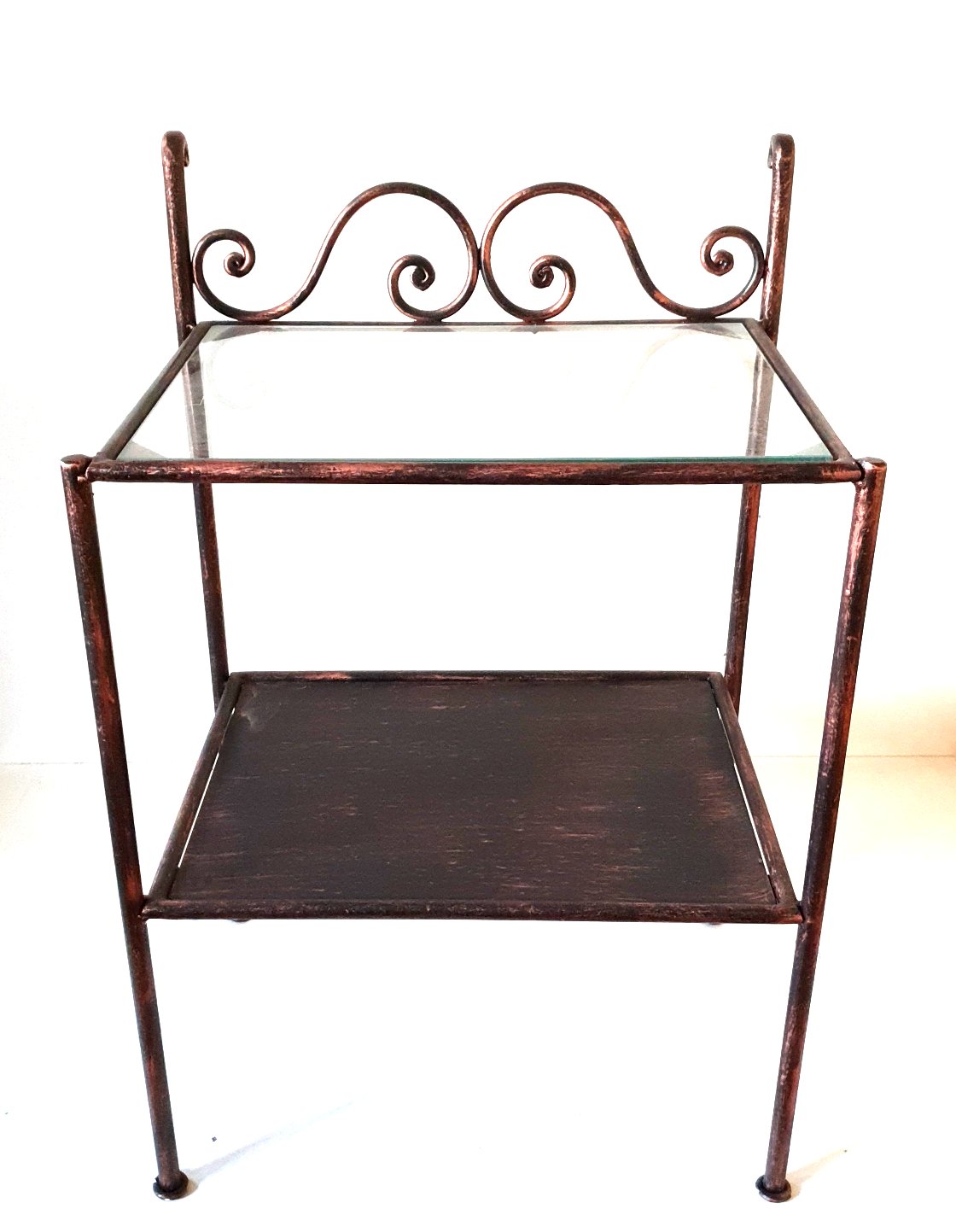 7050 Comodino in ferro battuto - Comodino camera da letto