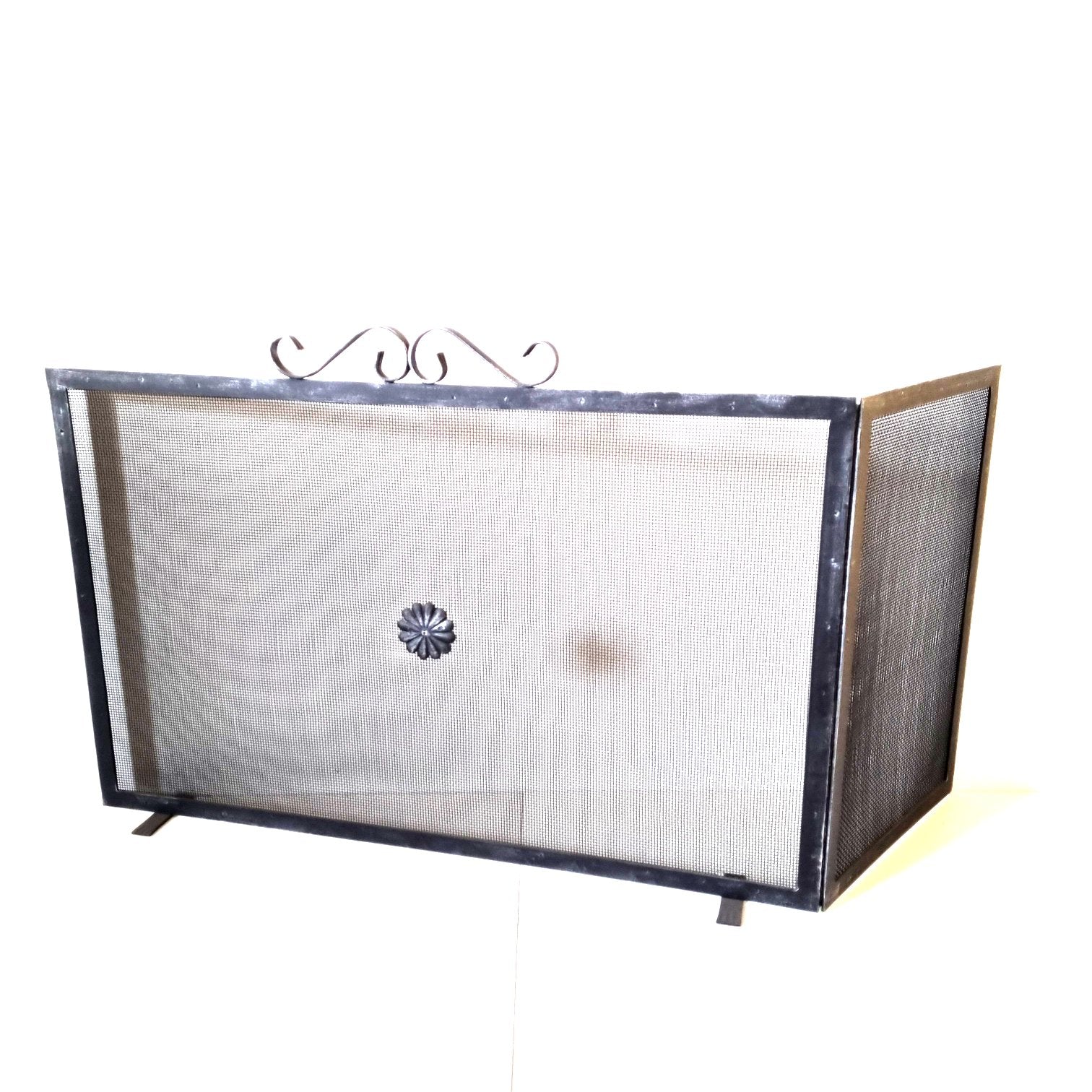 6340 Parascintille per camino in ferro battuto - Schermo camino