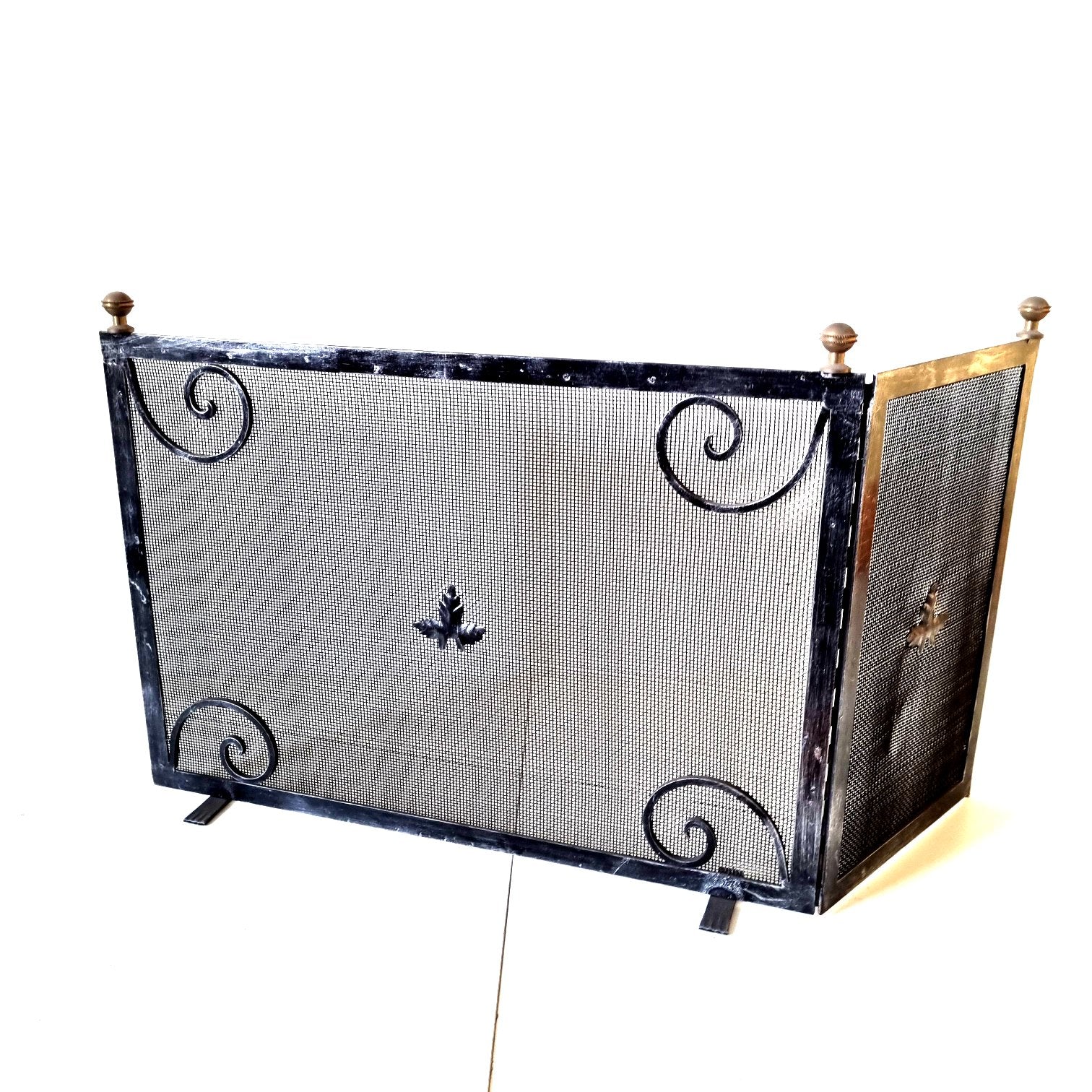 6351 Parascintille per camino in ferro battuto - Schermo camino