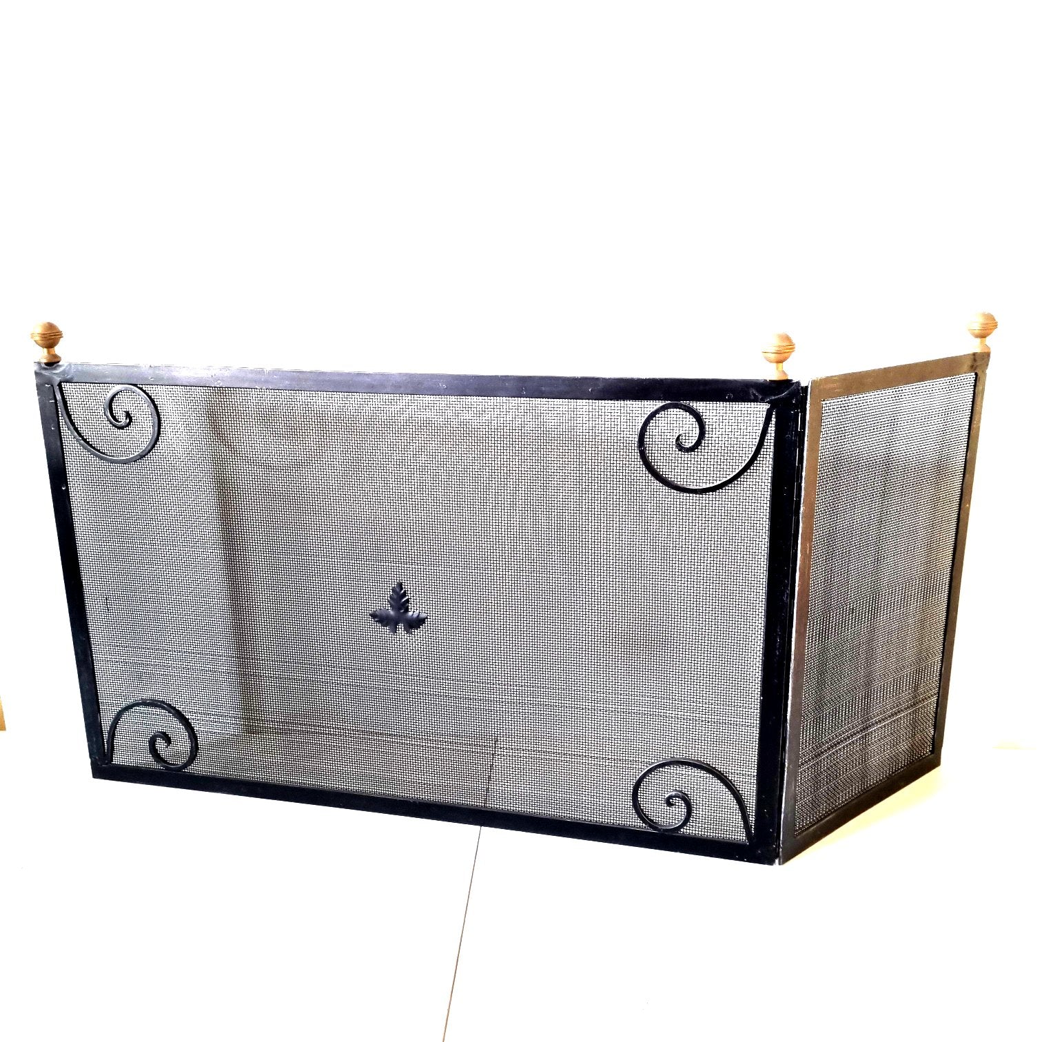 6352 Parascintille per camino in ferro battuto - Schermo camino