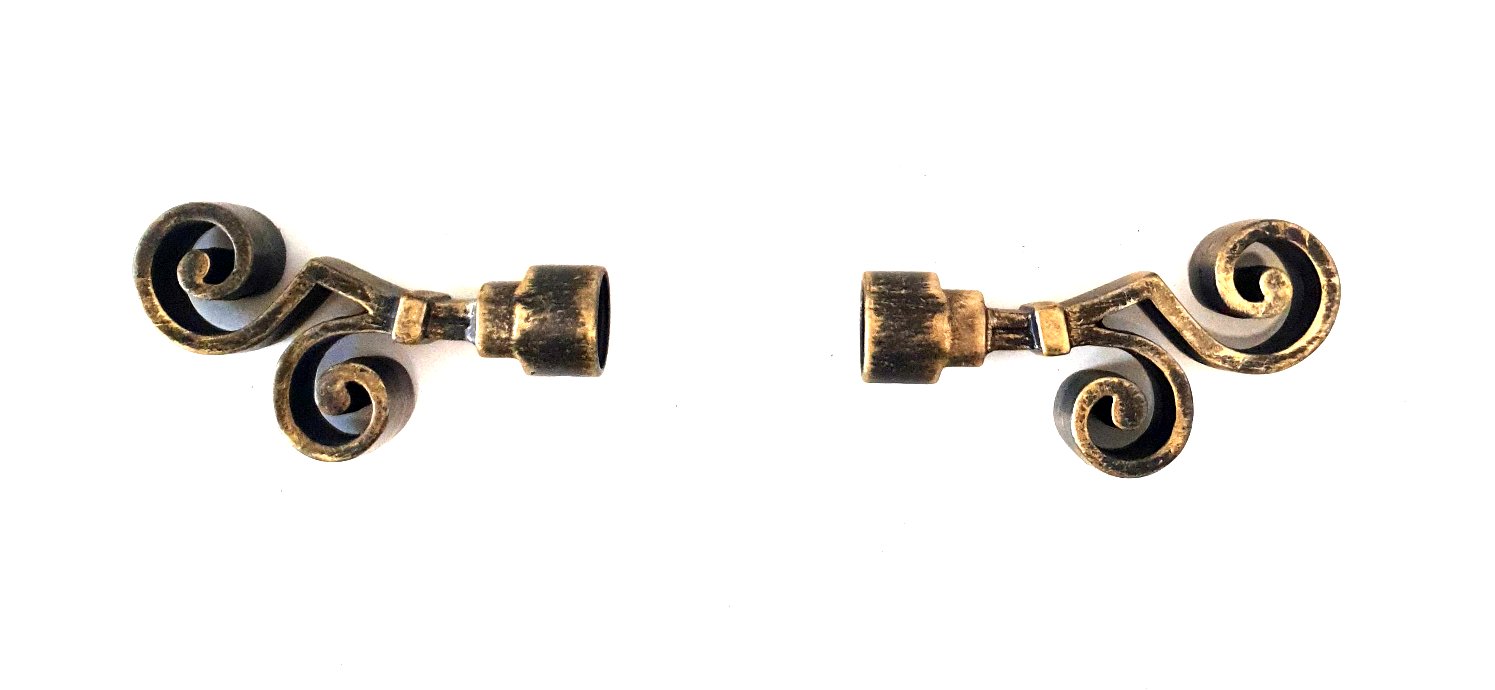 6771 Terminale per bastone tende - Terminale in ferro battuto