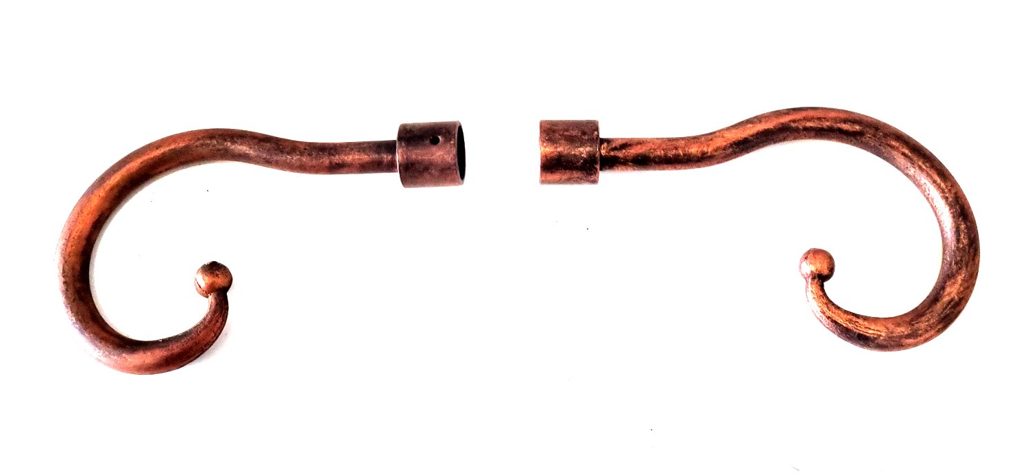 6774 Terminale per bastone tende - Terminale in ferro battuto