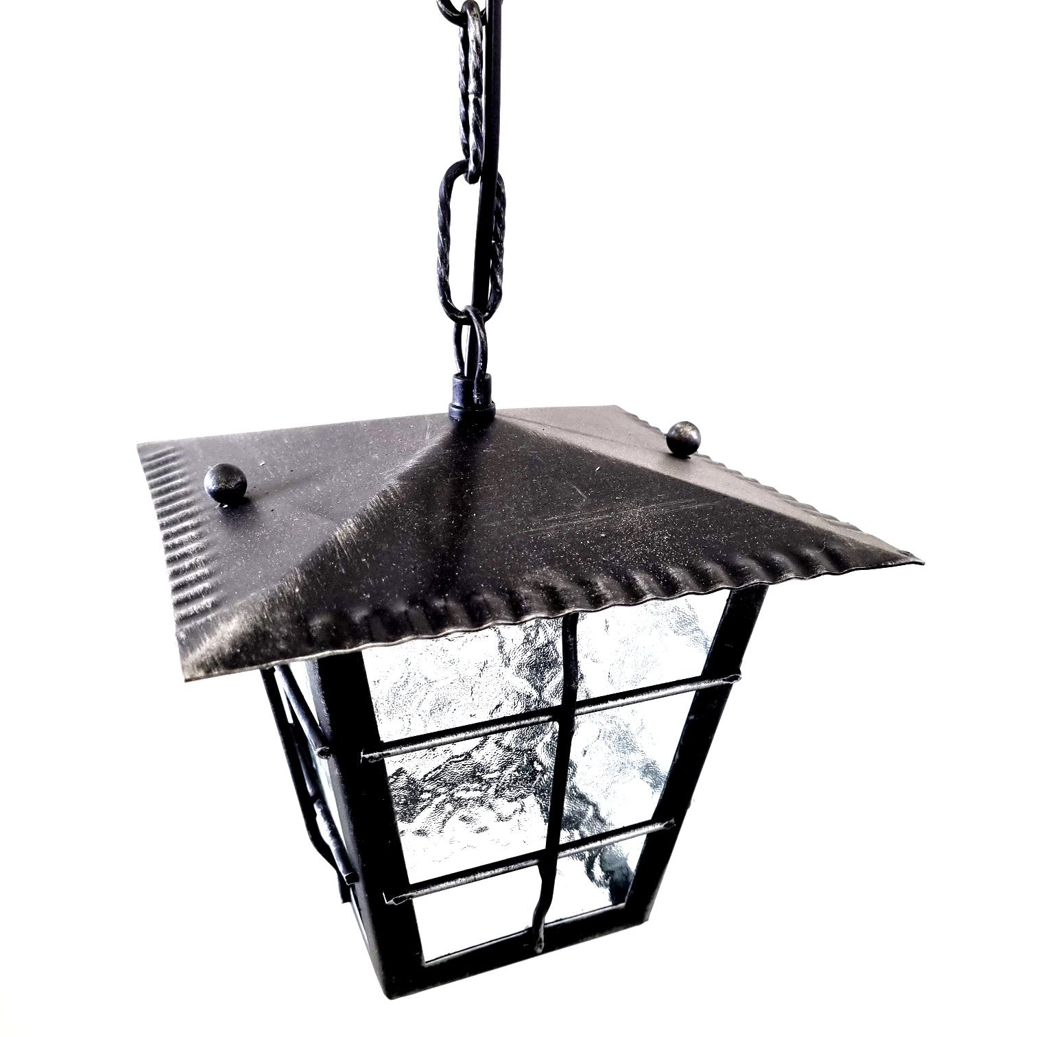 8545 Lanterna a soffitto in ferro battuto - Lanterna a catena