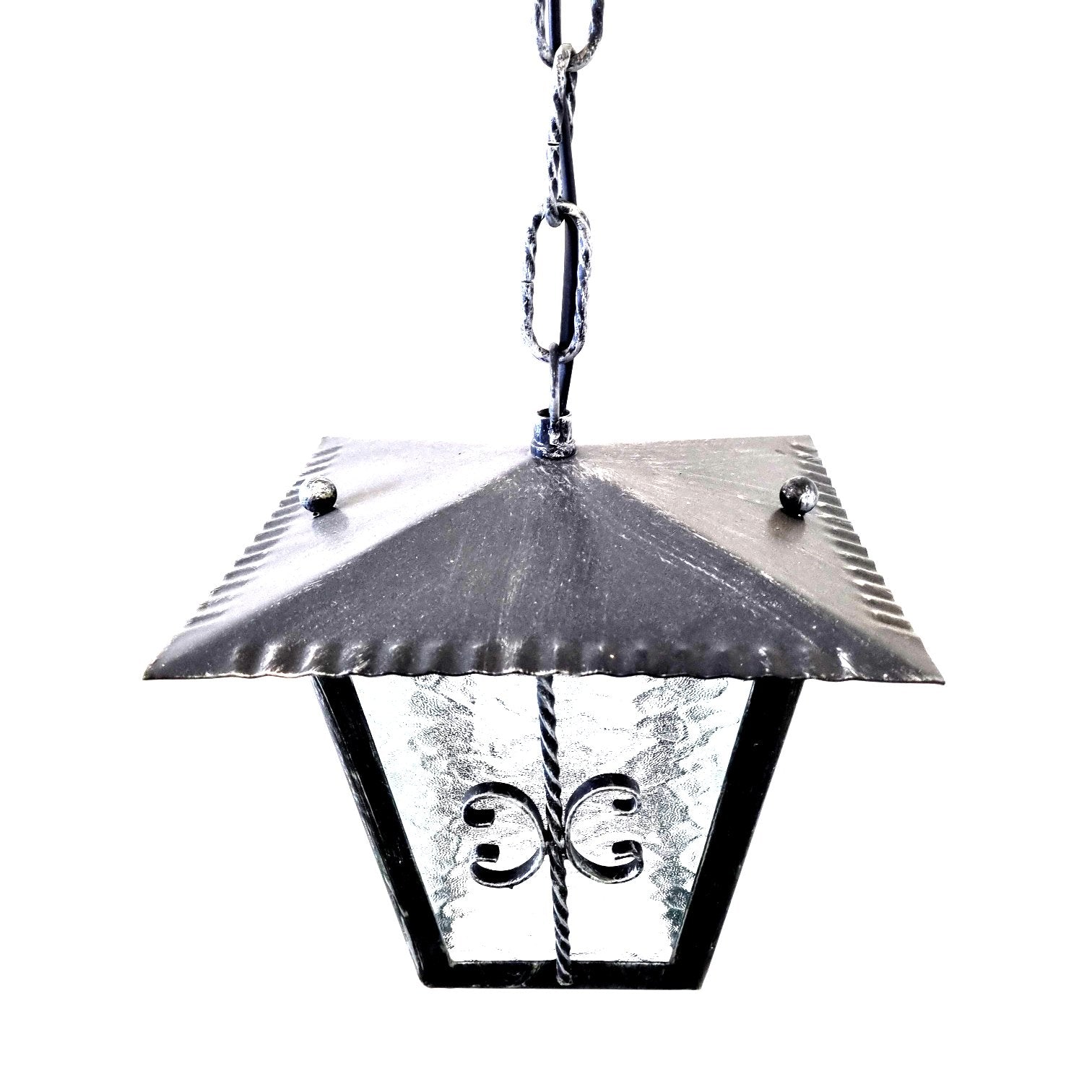 8585 Lanterna a soffitto in ferro battuto - Lanterna a catena